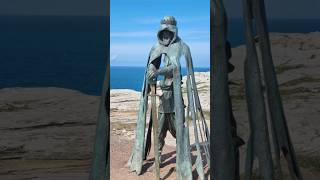 Gallos The King Arthur Sculpture at Tintagel Castle shorts history [upl. by Jeconiah]