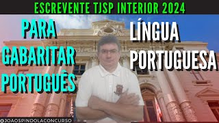 SIMULANDO AS 24 QUESTÕES DE PORTUGUÊS VUNESP Escrevente Técnico Judiciário capital e interior 2024 [upl. by Esra]