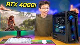 The Cheapest RTX 4060 Gaming PC Build 🙌  RTX 4060 Ryzen 5500 w Gameplay Benchmarks  AD [upl. by Eirrot]