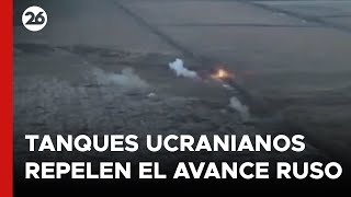 GUERRA RUSIA  UCRANIA  Tanques ucranianos repelen el avance ruso [upl. by Ahsiemaj]