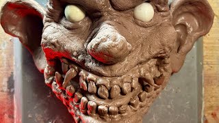 Chuckles  Creepy Clown Mask Sculpture Timelapse Monster Clay [upl. by Yllac]