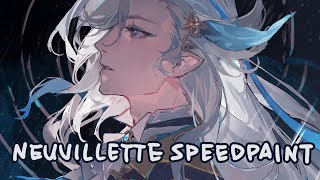 genshin impact  neuvillette speedpaint [upl. by Eenar]