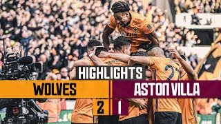 Spectacular Neves strike amp a cool Jimenez finish seals the win Wolves 21 Aston Villa  Highlights [upl. by Einehpets]