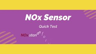 NOx Sensor Quick Test [upl. by Bernadette820]