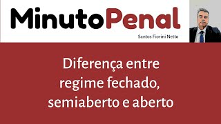 Diferenças entre regime fechado semiaberto e aberto [upl. by Atsilac]