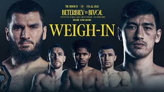 Artur Beterbiev Vs Dmitry Bivol 2 amp Undercard Weigh In [upl. by Brandon916]