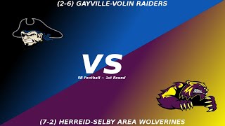 GAYVILLEVOLIN RAIDERS VS HERREIDSELBY AREA WOLVERINES FB [upl. by Gavrila]