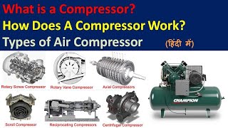 Compressor  Types of Compressor in Hindi  Working of Compressor  Compressor working Animation [upl. by Cilka]