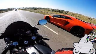 CARRERAS A TODA VELOCIDAD 1  MOTOS VS AUTOS [upl. by Wilscam]