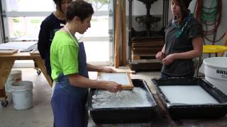 Making watermarks in hand papermaking [upl. by Melodie]