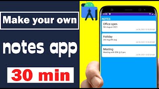 Notes Application Android Studio Tutorial  2024 [upl. by Alurd]