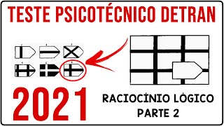 TESTE PSICOTÉCNICO DETRAN 2021  PARTE 2 [upl. by Rinee]