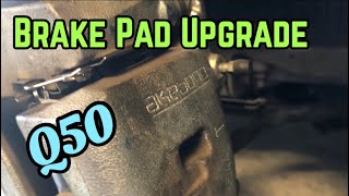 How to Change Brake Pads Q50 [upl. by Babcock165]