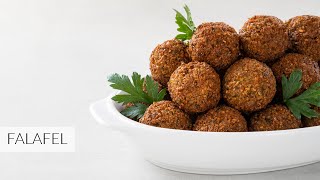 FALAFEL  How to Make Crispy Baked Falafel [upl. by Ahsie]