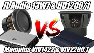 JL Audio 13W7 vs Memphis Car Audio VIV1422 [upl. by Aggappe]