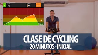 🚲 Entrenamiento BICICLETA estática 20 MIN clase 15  CLASE de CYCLING INICIAL [upl. by Noerb110]