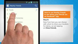 How to use Nearby Friends on Facebook® app Tutorial [upl. by Annoya]