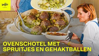 Makkelijke ovenschotel met spruitjes en gehaktballen  Sofie Dumont [upl. by Russell]