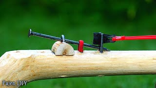 DIY Slingshot  Nail Slingshot And Wood [upl. by Anatnahs]