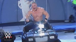 WWE Network Brock Lesnar rides Steve Austin’s ATV like he stole it SmackDown March 4 2004 [upl. by Eusebio]