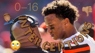 EVERY Deshone Kizer INTERCEPTION From 2017 [upl. by Frasch225]