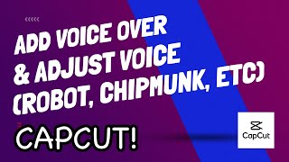 How To Add Voice Over And Voice Effects in CapCut [upl. by Nairad]