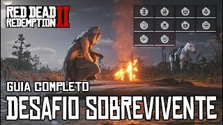 RED DEAD REDEMPTION 2  DESAFIOS SOBREVIVENTE GUIA COMPLETO [upl. by Hcelemile976]