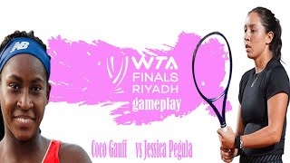 Coco Gauff vs Jessica Pegula 🏆 ⚽ WTA Finals 11032024 🎮 gameplay AO 2 [upl. by Gimble]