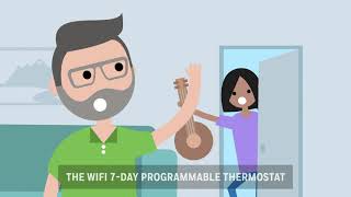 WiFi 7Day Programmable Thermostat [upl. by Eicyaj]