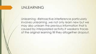 Interference Theory Theory of Forgetting  Proactive and Retroactive Interference [upl. by Sashenka]