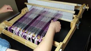 Diamond Twill Pattern for Rigid Heddle Loom weaving sequence video 6 of 6 [upl. by Maroney244]