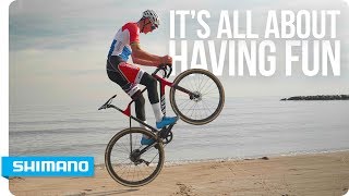 Its all about having fun  Mathieu van der Poel  SHIMANO [upl. by Nyrhtak]