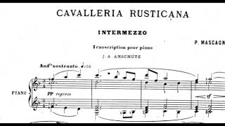 Pietro Mascagni  Intermezzo Cavalleria Rusticana Anschütz Piano Sheet Music [upl. by Farro]