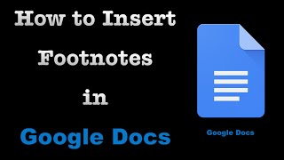 How To Insert Footnotes in Google Docs [upl. by Desirae]