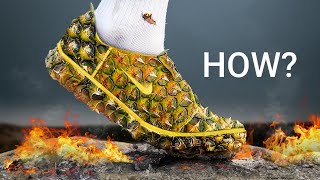 I Turned Pineapples Into Fireproof Shoes [upl. by Akeber929]