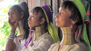 Myanmar longneck women  ancient custom in offlimits Myanmar [upl. by Barr]