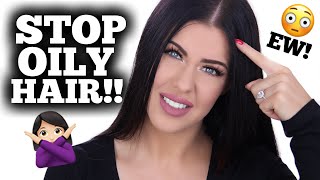 HOW TO STOP OILYGREASY HAIR LIFE CHANGING HAIR HACK [upl. by Welch]