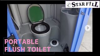 Portable Toilet Flush  Prefab restroom shower toilet wagon toilet cabin STAR FILL JAPAN Eco [upl. by Anual]