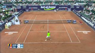 Kitzbuehel 2014 Final Highlights Goffin Thiem [upl. by Leisam]