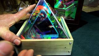 Dichroic Boro Glass Infinity Mirror Effect Pyramids 001 [upl. by Engapmahc]