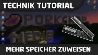 Minecraft TechnikTutorial Mehr Speicher zuweisen [upl. by Ycnay]