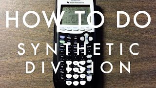 How To Do Synthetic Division on a TI84 [upl. by Anitnelav]