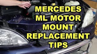 MercedesBenz ML320 Motor Mount Replacement Tips W163 [upl. by Ormiston152]