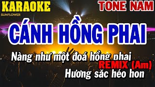 Karaoke Cánh Hồng Phai Remix Tone Nam Am  84 [upl. by Sky]