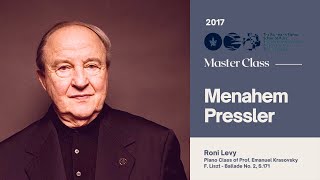 Menachem Pressler  Master Class  Piano Roni Levy [upl. by Lowery915]