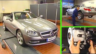 MercedesBenz SLK So bringen Sie die Bremsklötze in die Montageposition [upl. by Reffineg]