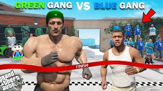 Franklin Blue Gang VS Shinchan Green Gang Ultimate Race In GTA 5 [upl. by Cooperstein508]