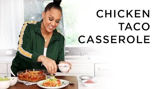 Tia Mowry’s Chicken Taco Casserole  Quick Fix [upl. by Amadis512]