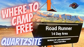 RV FOR FREE At Five Quartzsite BLM 14 Day Areas [upl. by Ingmar584]