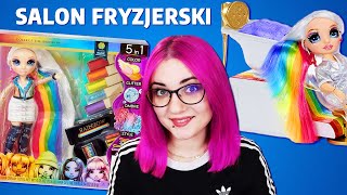 FARBUJĘ WŁOSY 🌈 Salon Fryzjerski z lalką Rainbow High 💇 [upl. by Eilegna]